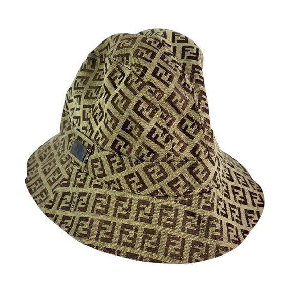 FENDI Zucca FF Unisex Bucket Hat Made in Italy Marked as "L" - Picture 3 of 9